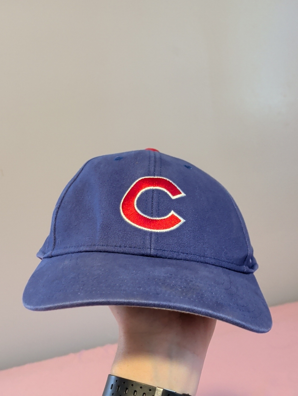 '47 Brand Black Cap with White Logo Patch and Blue Inner Lining